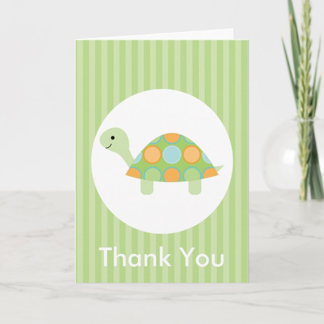 Cute Funny Turtle Kids Birthday Card (Front)
