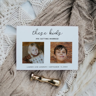 Cute Funny Unique Kids Getting Married Wedding  Save The Date