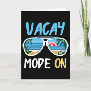 Cute Funny Vacay Mode On Summer Family Vacation  Card