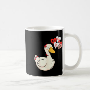 Cute Funny Valentine Silly Gooses Duck Love Matchi Coffee Mug