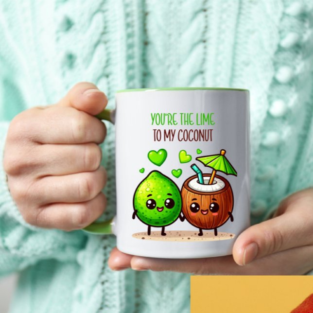 Cute Funny Valentine's Day Friendship Kawaii  Two-Tone Coffee Mug (Creator Uploaded)