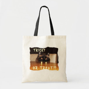 Cute, funny, vampire cat tote bag