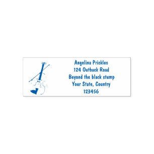 Cute funny violin musical cartoon character self-inking stamp