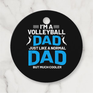 Cute Funny Volleyball Gift For Dads and Men Favour Tags