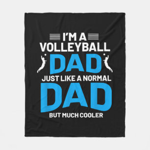Cute Funny Volleyball Gift For Dads and Men Fleece Blanket