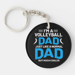 Cute Funny Volleyball Gift For Dads and Men Key Ring