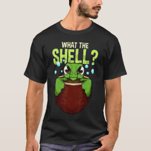 Cute Funny What The Shell Turtle Pun Adorable Anim T-Shirt