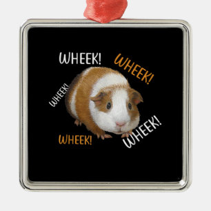 Cute & Funny Wheek - Guinea Pig Owner Cavy Lover Metal Ornament
