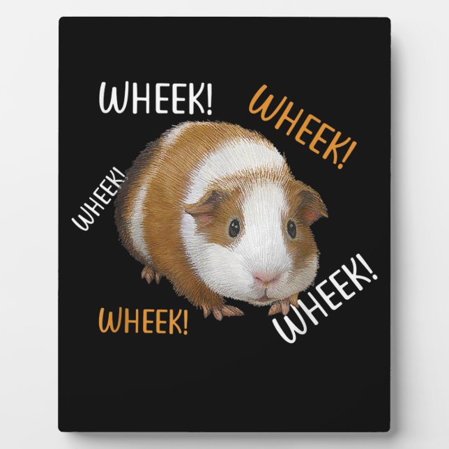 Cute & Funny Wheek - Guinea Pig Owner Cavy Lover Plaque (Front)