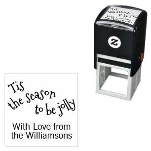 Cute Funny Winter Season Calligraphy Script Art Self-inking Stamp