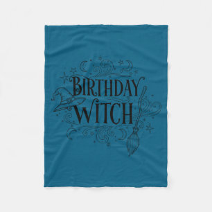 Cute Funny Witch Witchy Birthday Witches Happy Wom Fleece Blanket