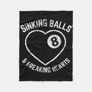 Cute Funny Womens Pool Hall Billiards Gaming Quote Fleece Blanket