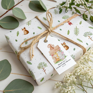 Cute Funny woodland Animals Baby Shower Gift Tags