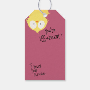 Cute Funny You’re Egg-cellent Chicken Pun  Gift Tags