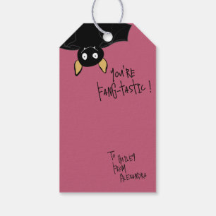 Cute Funny You’re Fang-tastic Bat Pun Gift Tags