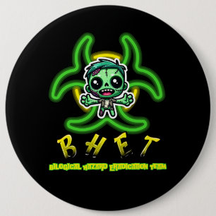 Cute, funny zombie 6 cm round badge