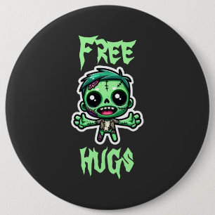 Cute, funny zombie 6 cm round badge