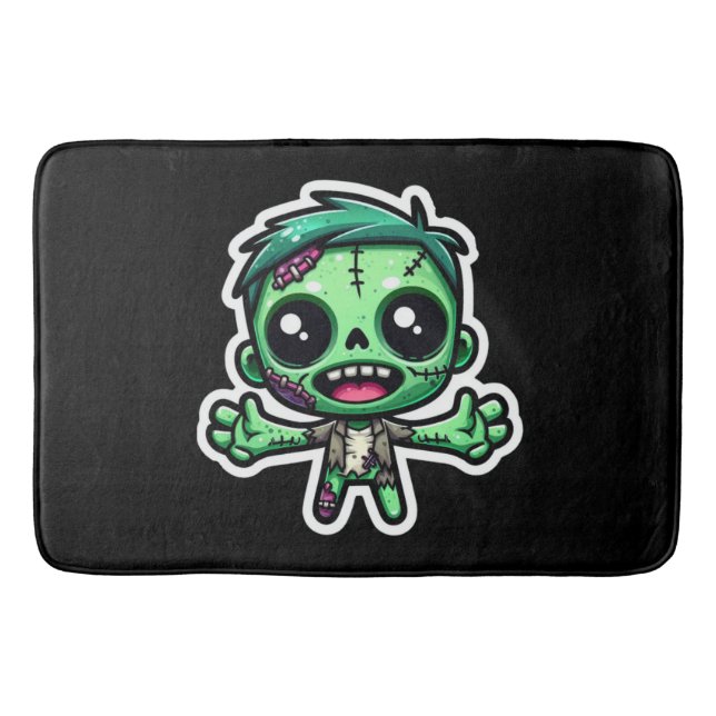 Cute, funny zombie bath mat (Front)