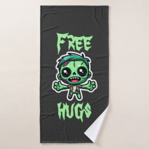 Cute, funny zombie bath towel