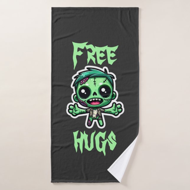 Cute, funny zombie bath towel (Bath Towel)
