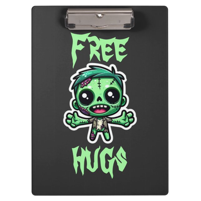 Cute, funny zombie clipboard (Front)