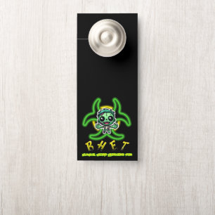 Cute, funny zombie door hanger