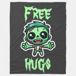 Cute, funny zombie fleece blanket
