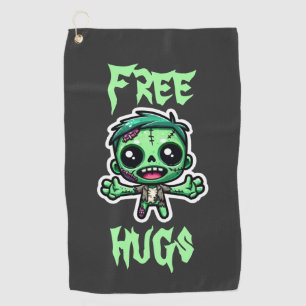 Cute, funny zombie golf towel