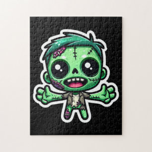 Cute, funny zombie jigsaw puzzle