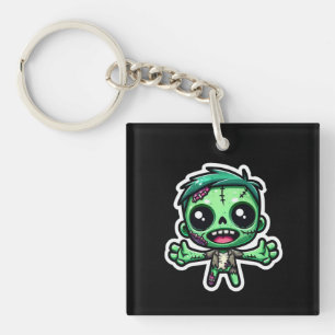Cute, funny zombie key ring