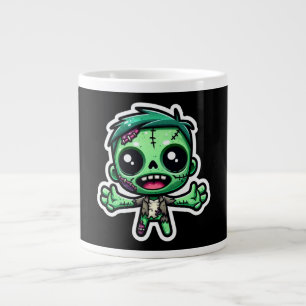 Cute, funny zombie large coffee mug