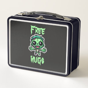 Cute, funny zombie metal lunch box