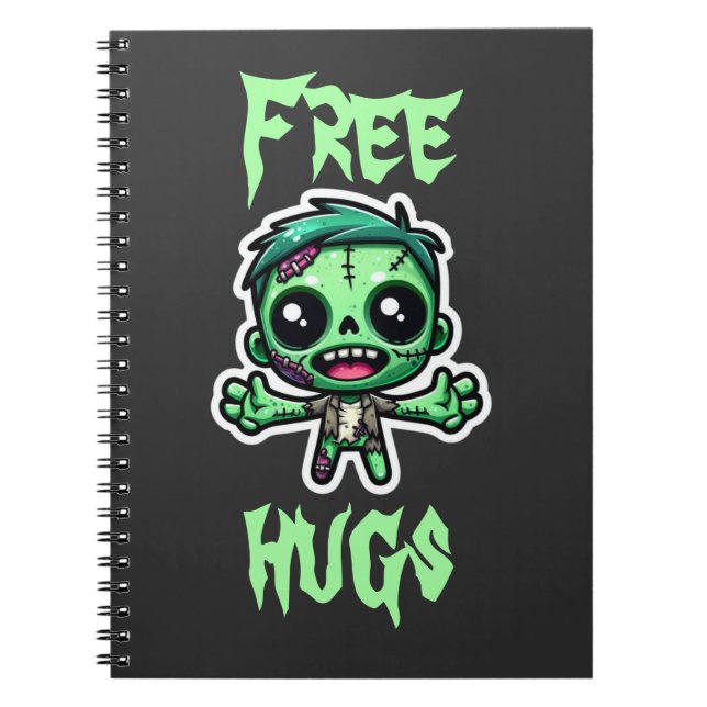 Cute, funny zombie notebook (Front)