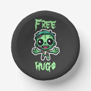 Cute, funny zombie paper plate