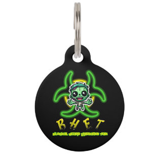 Cute, funny zombie pet tag