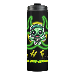 Cute, funny zombie thermal tumbler