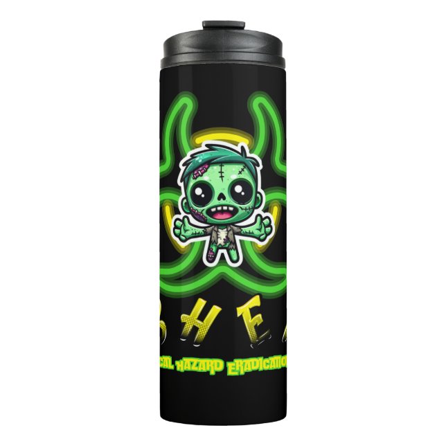 Cute, funny zombie thermal tumbler (Front)