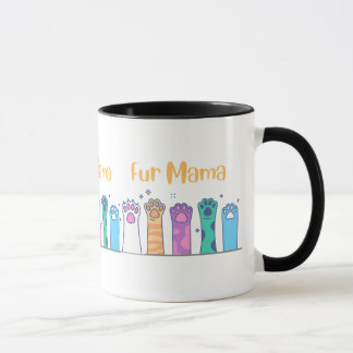 Cute Fur Mama Paw Design Mug