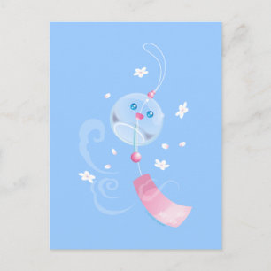 Cute Furin Wind Chime Postcard