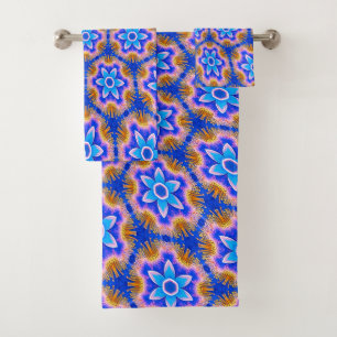 Cute Furry Flowers Pattern Bath Towel Set