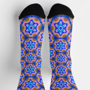Cute Furry Flowers Pattern Socks