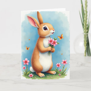 Cute Furry Friend Spring Card