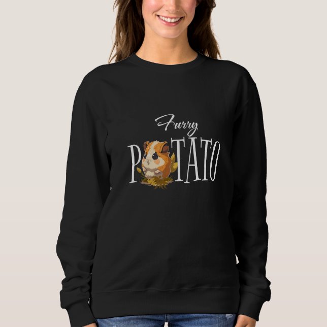 Cute Furry Potato Guinea Pig Sweatshirt (Front)