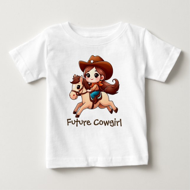 Cute Future Cowgirl  Baby T-Shirt (Front)