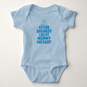 Cute Future Engineer Like My Mummy Daddy Baby Bodysuit