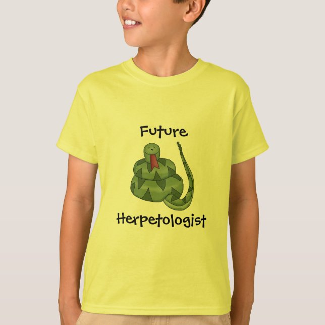 Cute Future Herpetologist Snake Lover Kids T-Shirt (Front)