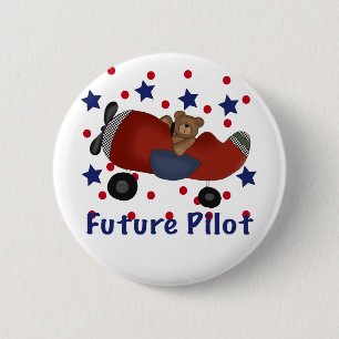 Cute Future Pilot 6 Cm Round Badge