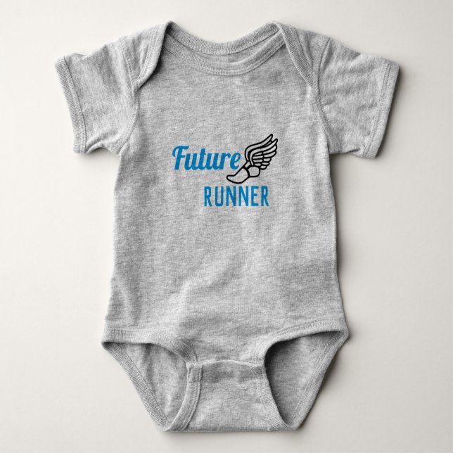 Cute Future Runner Baby Bodysuit (Front)
