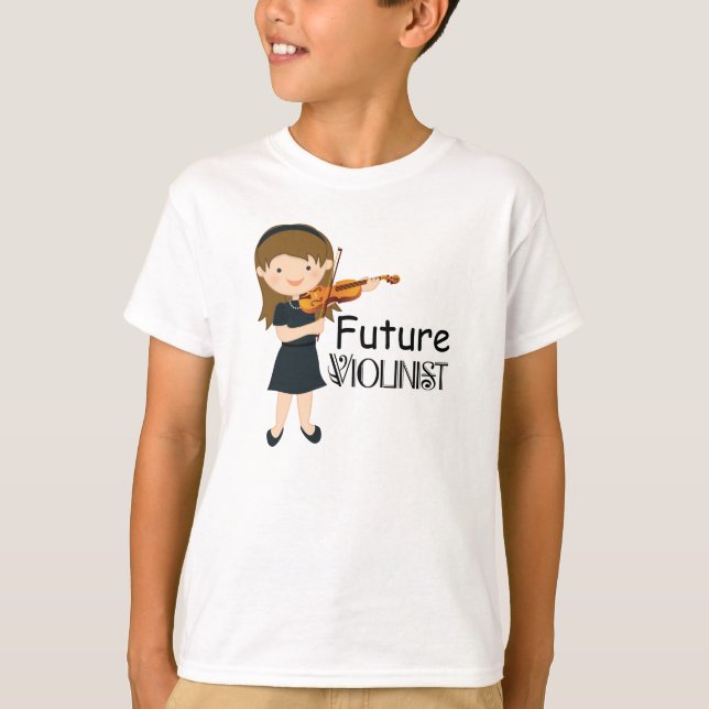 Cute Future Violin Player Girl T-Shirt (Front)