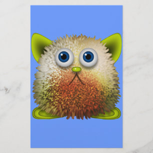 Cute Fuzzy Cartoon Character Art for All Stationery